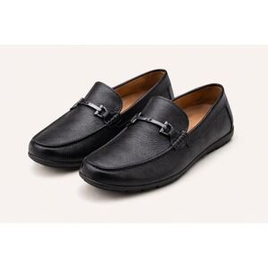 Vionic Men's Leather Loafers Black Orthotic Comfort Shoes Size 12